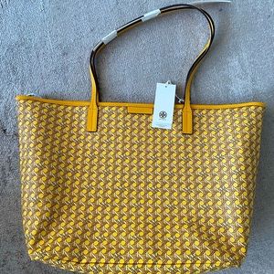 NWT Tory Burch monogram tote - yellow